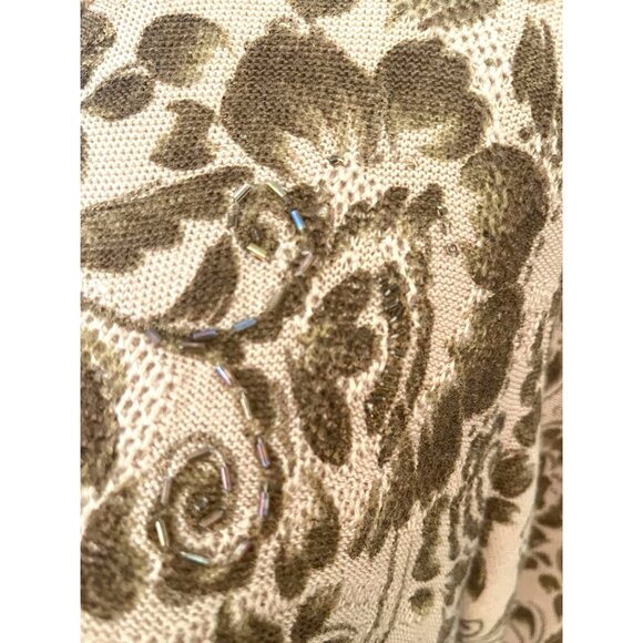 Alfred Dunner Wool Blend PLUS 2X Gold Beaded Button Cardigan 3/4 Sleeves Party - Picture 7 of 12